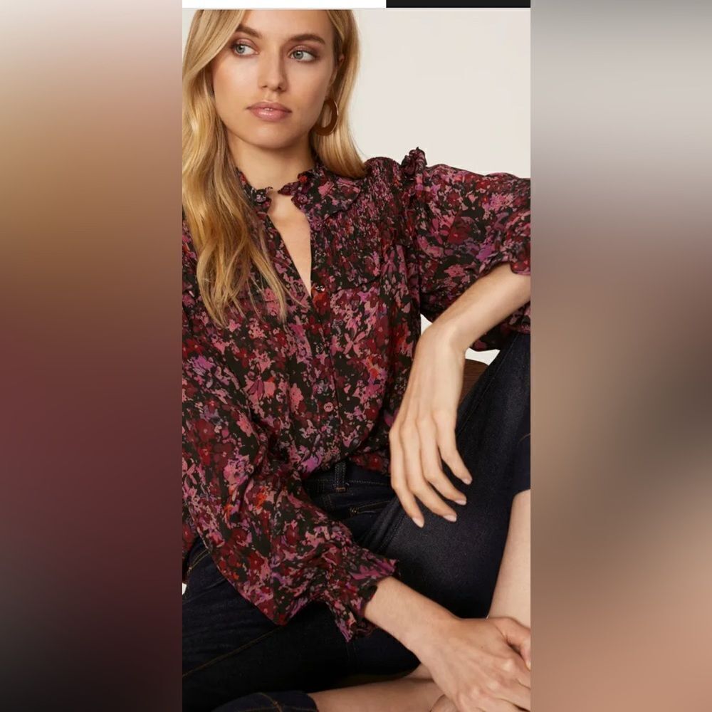 GILNER FARRAR Riley Ruffle Top Size Large - Picture 4 of 9